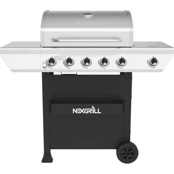 2026 Nexgrill 5-Burner Propane Gas Grill in Stainless Steel with Side Burner and Condiment Rack -sku-1004670969
