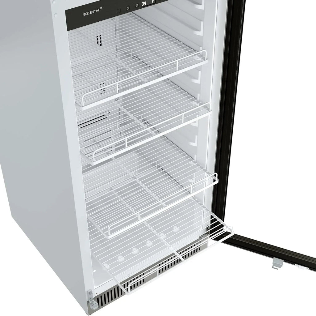 2026 VBM101 22" Wide 10.1 Cu. Ft. Commercial Beverage Merchandiser Stainless Steel, Temp Alarm, Reversible Door