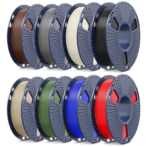 2026 SUNLU 4kg PLA 3D Printer Filament Bundle, Neatly Wound PLA Filament 1.75mm ±0.02mm, Individually Vacuum Packed, 4kg in Total, 1kg per Spool, 4 Pack, 4000g, 4Black