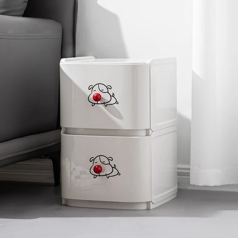 2026 2-Tier Mobile Storage Rack with Drawers