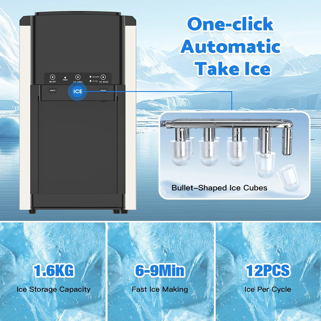 2026 3-in-1 Ice Maker with Cold Water Dispenser