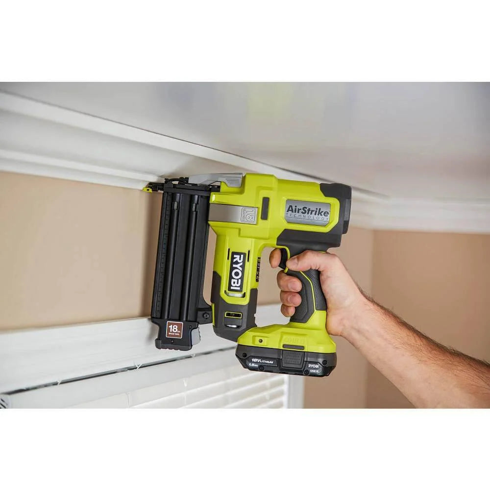 2026 ONE+ 18V 18-Gauge Cordless AirStrike Brad Nailer with 4.0 Ah Battery and Charger P321K1N