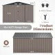 2026 10 x 14 FT Outdoor Storage Shed with Improved Windproof Metal Structure