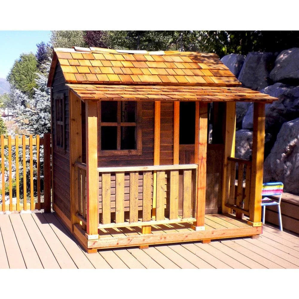 2026 Little Squirt 6 ft. Cedar Playhouse with Windows and Dutch Door
