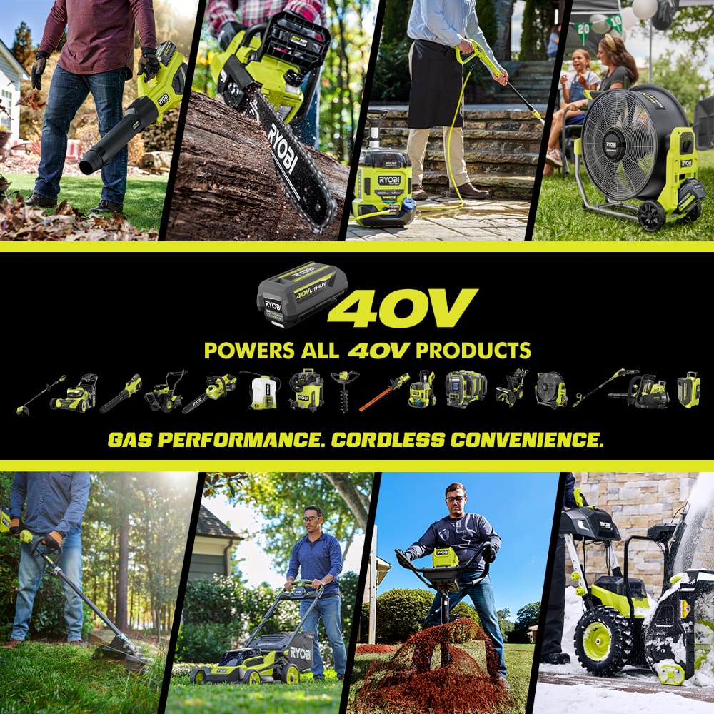 2026 40V Brushless 21-in Self-Propelled AWD Lawn Mower Whisper Series Includes (2) 6.0Ah Batteries and Charger