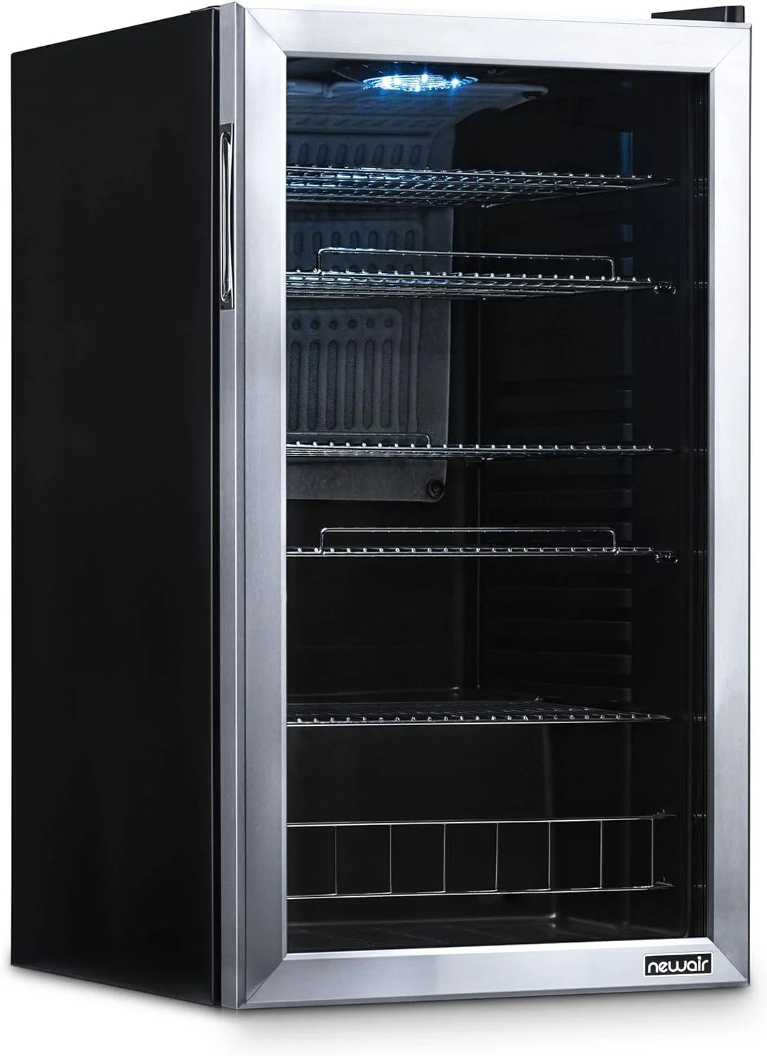 2026 Beverage Refrigerator Cooler | 126 Cans Free Standing with Right Hinge Glass Door | Mini Fridge Beverage Organizer Perfect For Beer, Wine, Soda, And Cooler Drinks