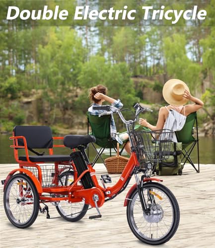 2026 Adult Electric Tricycle Adult Tricycle 3 Wheel Bikes Adults Electric Three Wheel Bike
