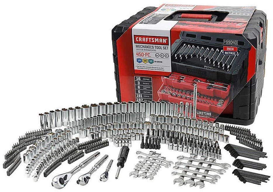2026 450-Piece Mechanics Set, Ratchet Socket Hand Wrench
