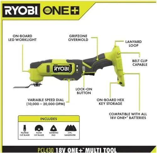 2026 NewRYOBI ONE+ PCL1600K2 18V Cordless 6-Tool Combo Kit