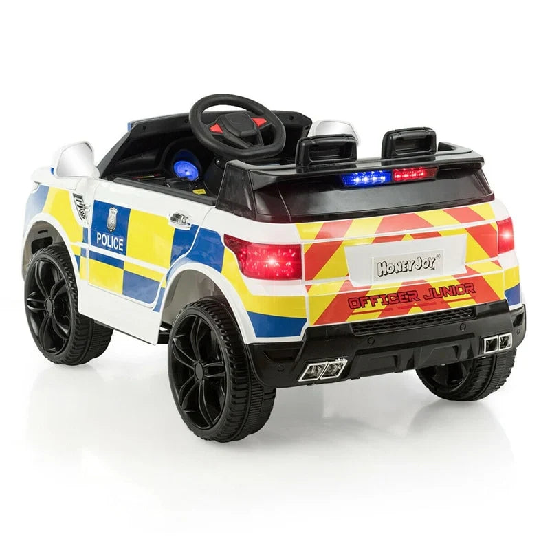 2026 Kids Ride On Police Car 12V Battery Powered Electric Riding Toy Truck Car with LED Siren Flashing Light
