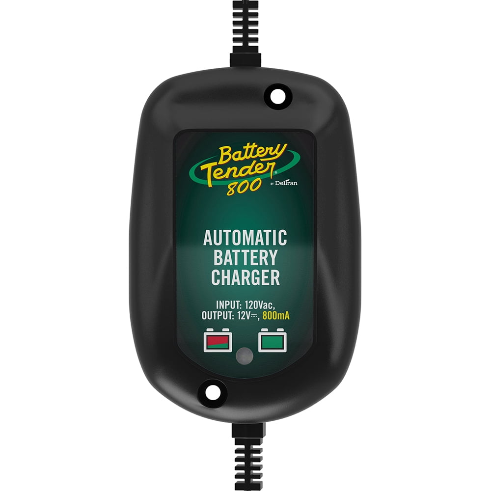 2026 Battery Tender 800mA 12V Weather Resistant Battery Charger and Maintainer - Marine and Automotive Smart Fully Automatic for Boats Watercraft - Lead Acid AGM Gel Cell Batteries - 022-0150-DL-WH