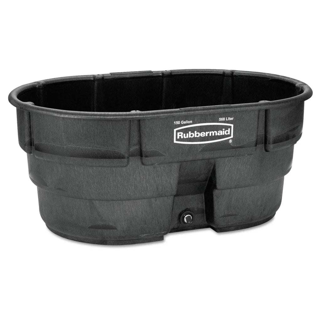 2026 NewRubbermaid FG424500BLA Livestock Tank (Model Year 2025), 150 Gallon Capacity, Plastic, Black