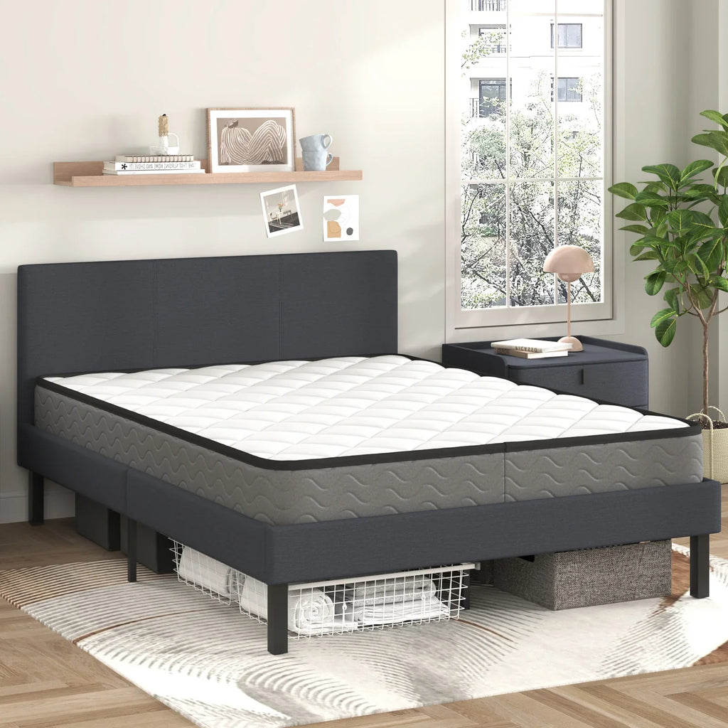 2026 Bed Frame Double Size Mattress Base Upholstered