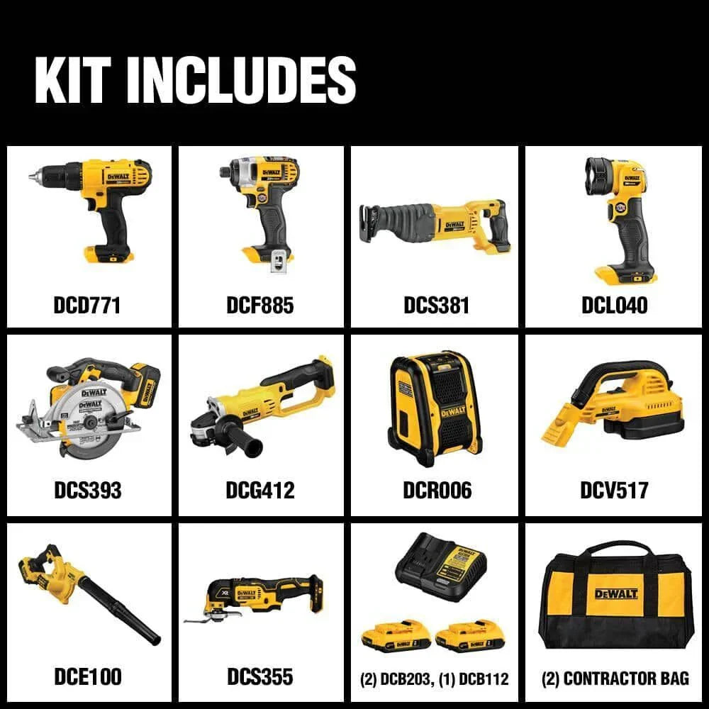 2026 20V MAX 10-Tool Combo Kit DCK1020D2 with Batteries & Charger