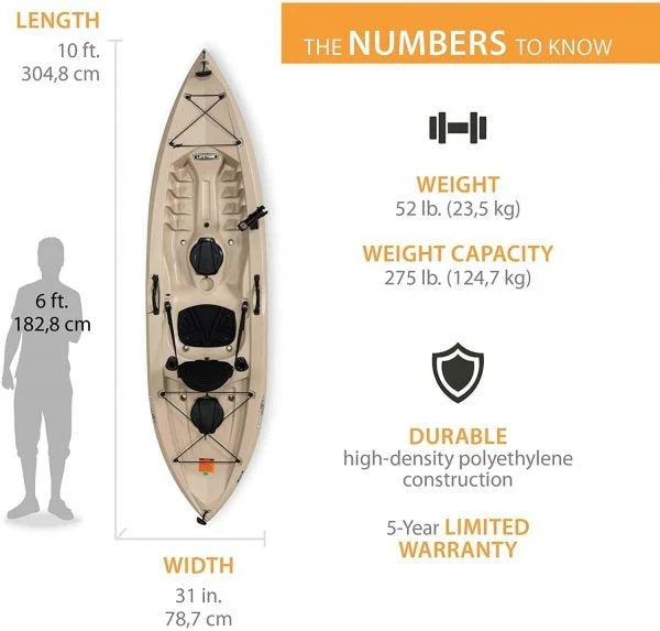 2026 NewLifetime 90806 Tamarack Angler 100 Fishing Kayak C 2-Pack (Paddles included)