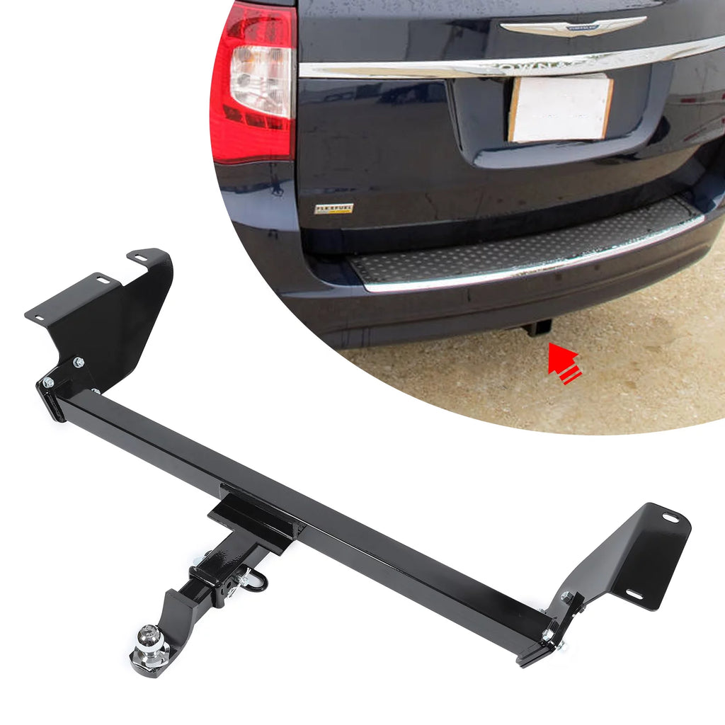 Kojem Trailer Hitch Fit for 2026-2026 Dodge Grand Caravan Class 3 Trailer Tow Hitch Receiver 2" Fit for Chrysler Town & Country RAM C/V Tradesman Volkswagen Routan Steel Powder Coated