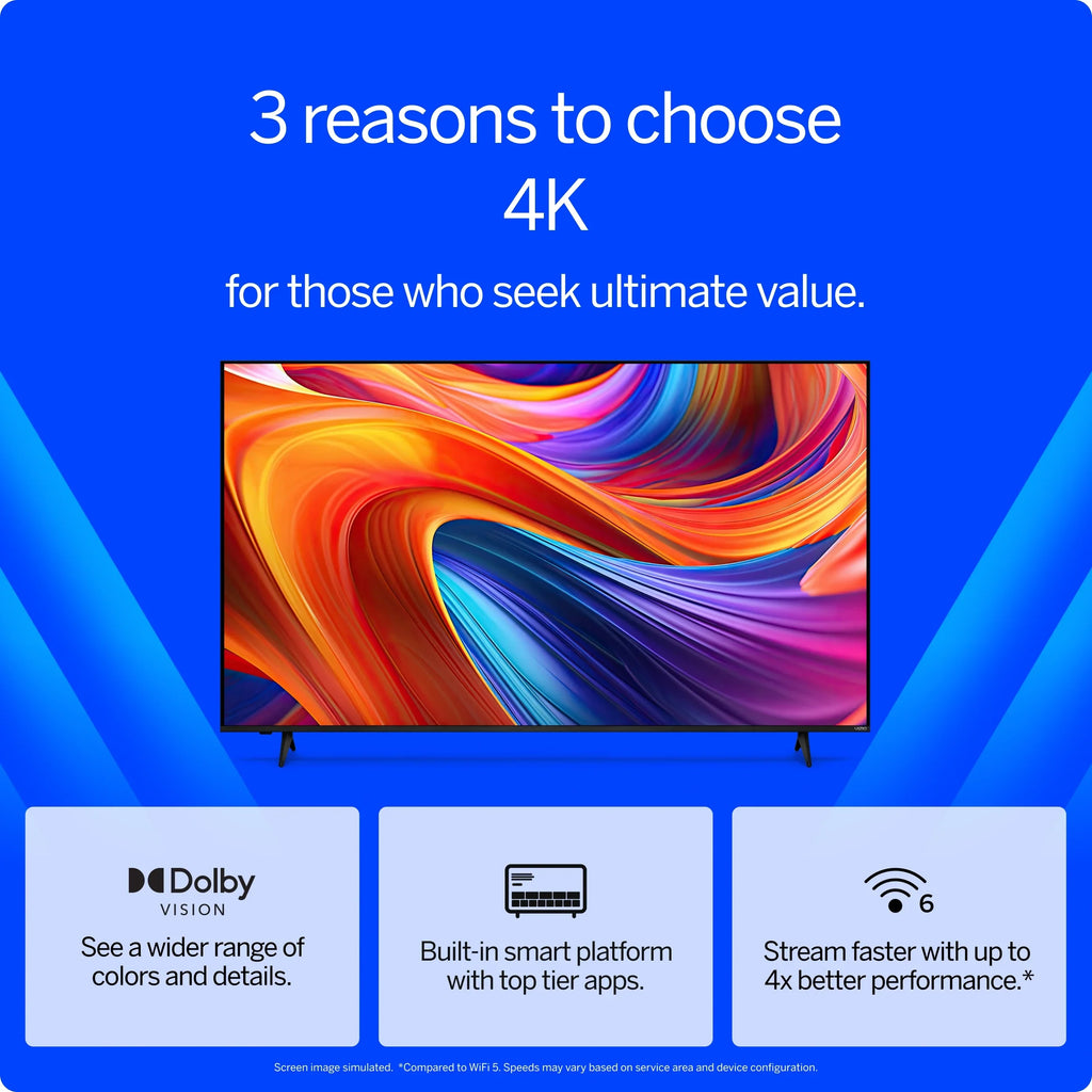 2026 NewVIZIO 50" Class 4K UHD LED HDR Smart TV (V4K50M-08)
