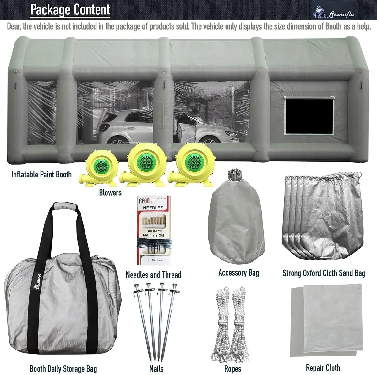 2026 30x20x13Ft Inflatable Paint Booth with Blowers & Air Filter System - Professional Spray Tent
