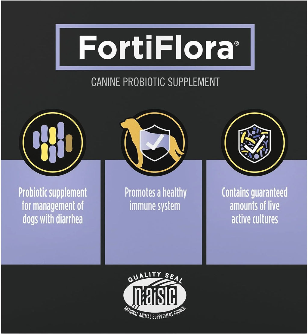 2026 Pro Plan Veterinary Supplements FortiFlora Dog Probiotic Supplement, Canine Nutritional Supplement - (1) 30 ct. Boxes
