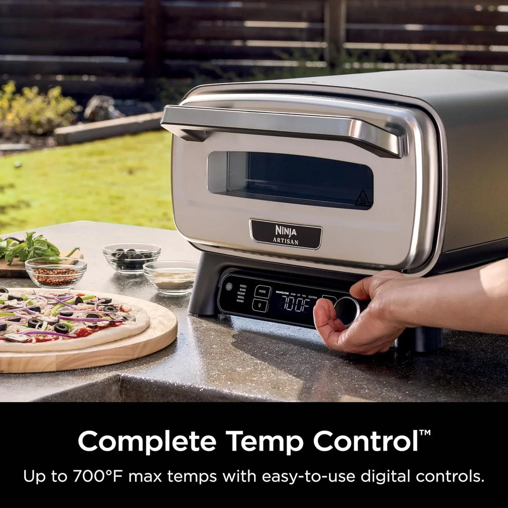 2026 Artisan Outdoor Pizza Oven, 12-inch, 3-minute Pizza, Neapolitan, Thin Crust, New York Chicago, Custom, 700F Max Temperature, Electric Heat, Bake, Broil, Proof, Warm, MO201