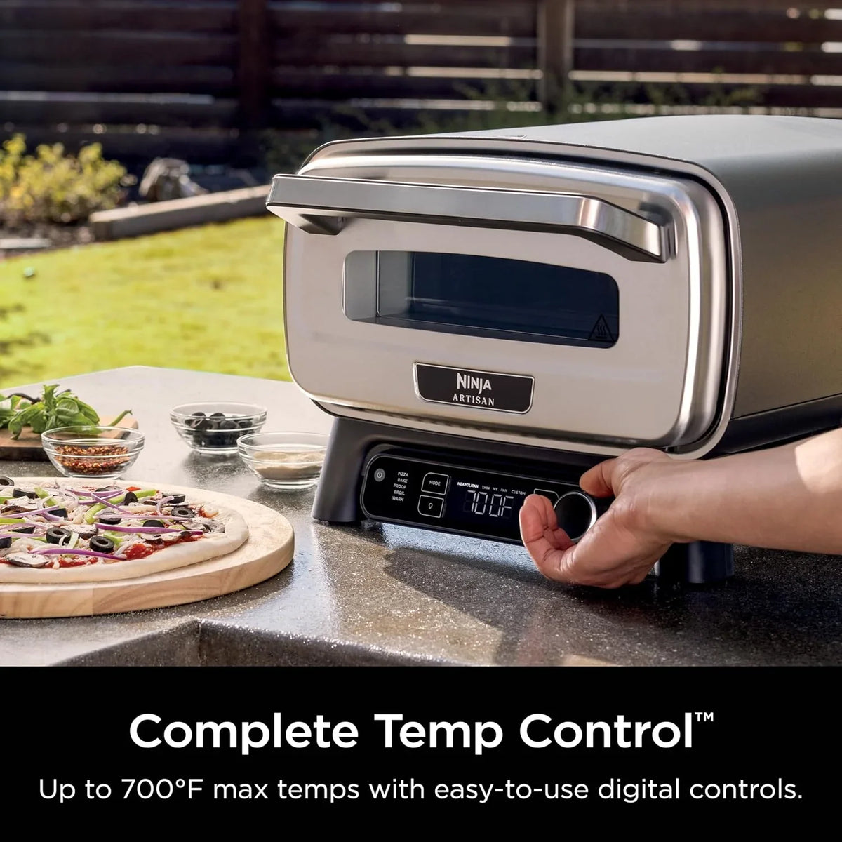 2026 Artisan Outdoor Pizza Oven, 12-inch, 3-minute Pizza, Neapolitan, Thin Crust, New York Chicago, Custom, 700F Max Temperature, Electric Heat, Bake, Broil, Proof, Warm, MO201