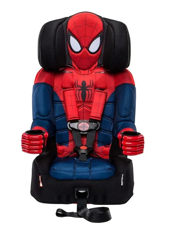 2026 Spider-Man 2-in-1 Forward-Facing Booster Car Seat LATCH | 5-Point Harness Booster 22-65lbs converts to Belt-Positioning Booster 40-100lbs | Adjustable