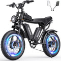2026 Electric Bike Q20, 2000W, 52V, 30-180 Miles All-Terrain Fat Tire E-Bike for Adults
