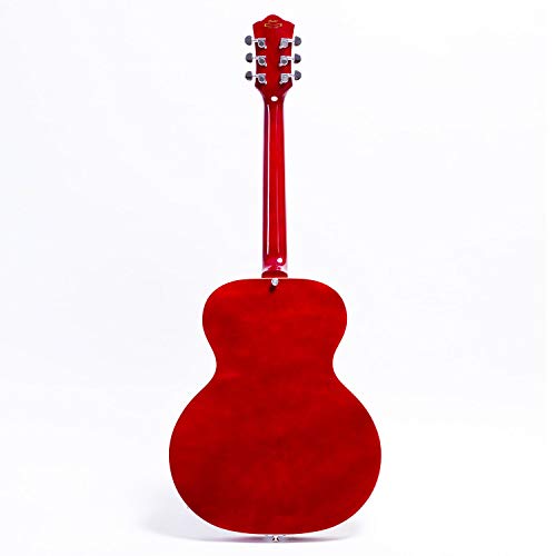 2026 GROTE Jazz Electric Guitar Hollow Body Chrome Hardware P90 pickup (RED)