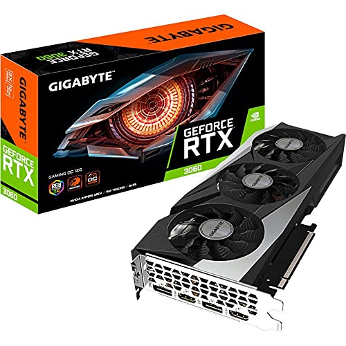 2026 GIGABYTE NVIDIA GeForce RTX 3060 Gaming OC V2 Graphics Card - 12GB GDDR6, 192-bit, PCI-E 4.0, 1837MHz Core Clock, RGB, 2X DP 1.4, 2X HDMI 2.1, NVIDIA Ampere - GV-N3060GAMING OC-8GD