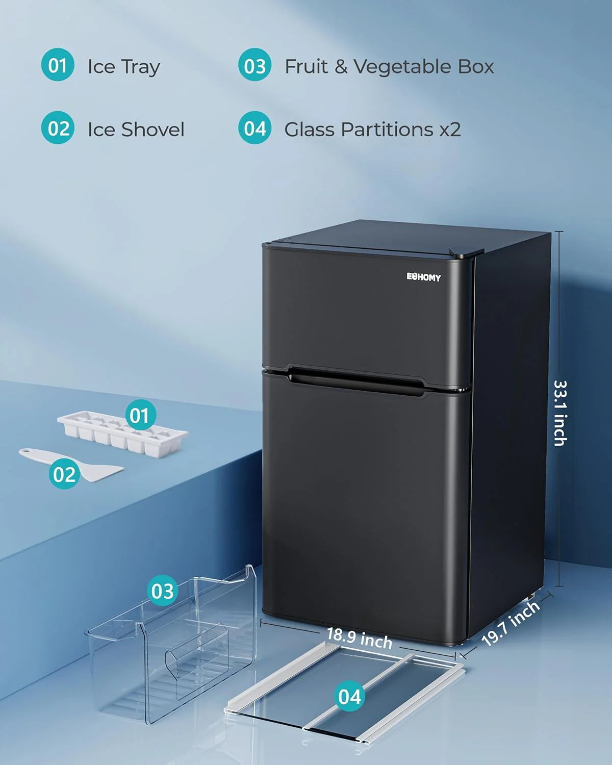 2026 3.2 Cu.Ft Mini Fridge with Freezer – 2-Door Compact Refrigerator for Bedroom, Dorm, Office or Apartment, Silver3.2 Cu.Ft Mini Fridge with Freezer – 2-Door Compact Refrigerator for Bedroom, Dorm, Office or Apartment, Silver