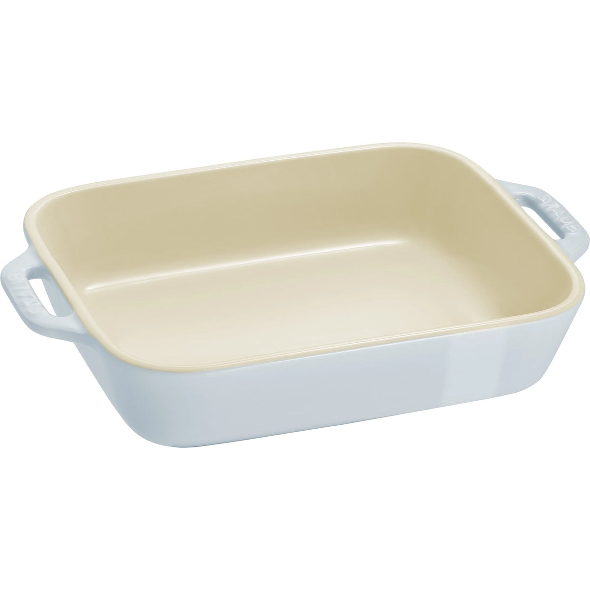 2026 Staub Ceramic 2-pc Rectangular Baking Dish Set - Macaron Pastel Blue