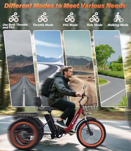 2026 Adult Electric Tricycle Adult Tricycle 3 Wheel Bikes Adults Electric Three Wheel Bike