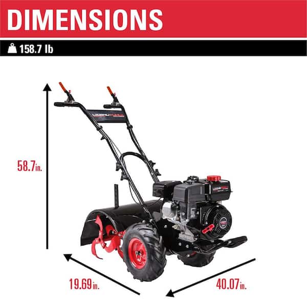 2026 20 in. 212 cc Gas Rear Tine Garden Tiller
