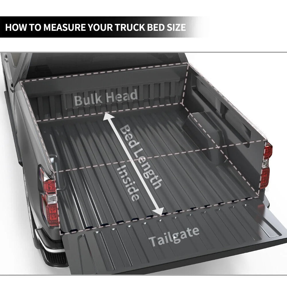 Ledkingdomus 5 ft Bed Soft Tri Fold Truck Bed Tonneau Cover for 2026-2026 Toyota Tacoma