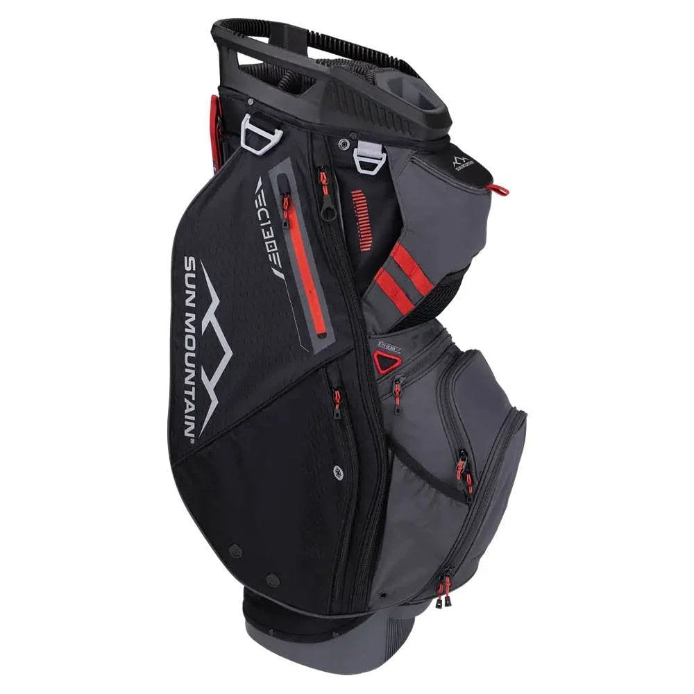 Sun Mountain C-130 2026 Cart Bag - Black Steel Rush Red