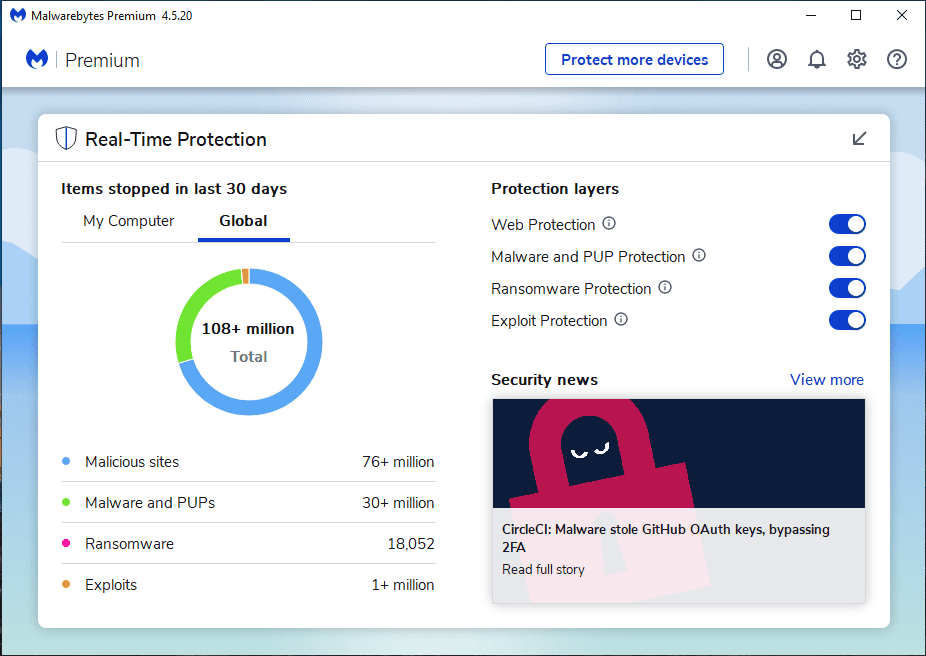 2026 Malwarebytes Premium 3-Device 1-Year Subscription [Download]