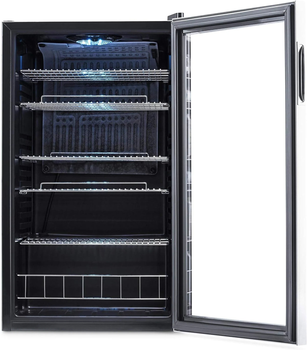 2026 Beverage Refrigerator Cooler | 126 Cans Free Standing with Right Hinge Glass Door | Mini Fridge Beverage Organizer Perfect For Beer, Wine, Soda, And Cooler Drinks