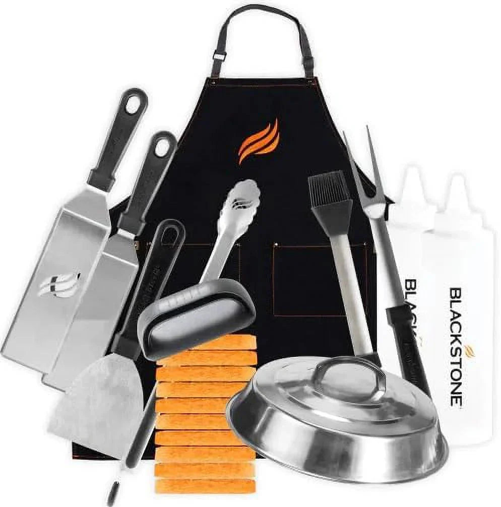 2026 28 Inch Griddle 2026 with Hood XL Griddle Original 3-Burner Outdoor Flat Top Grill, with Griddle Accessories, Seasoning, and Gloves and Cloth