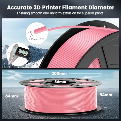 2026 SUNLU 4kg PLA 3D Printer Filament Bundle, Neatly Wound PLA Filament 1.75mm ±0.02mm, Individually Vacuum Packed, 4kg in Total, 1kg per Spool, 4 Pack, 4000g, 4Black