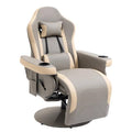 2026 Grey PU Leather Recliner ArmChair