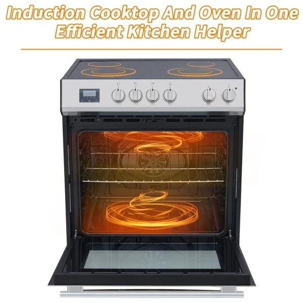 2026 5.0 Cu. Ft. Freestanding Electric Range with Front Controls and 5 Cooktop Elements, Stainless Steel