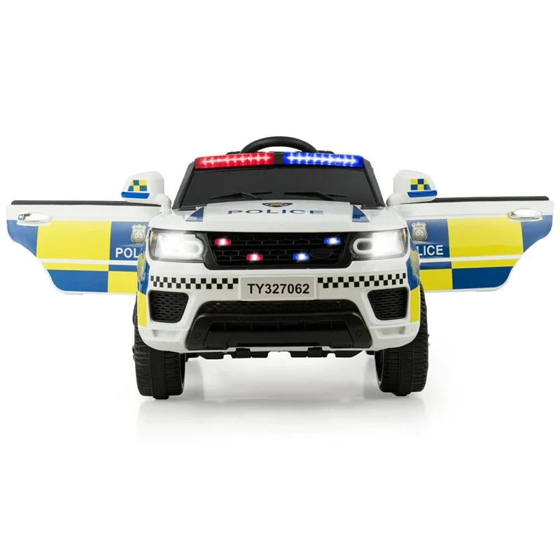 2026 Kids Ride On Police Car 12V Battery Powered Electric Riding Toy Truck Car with LED Siren Flashing Light