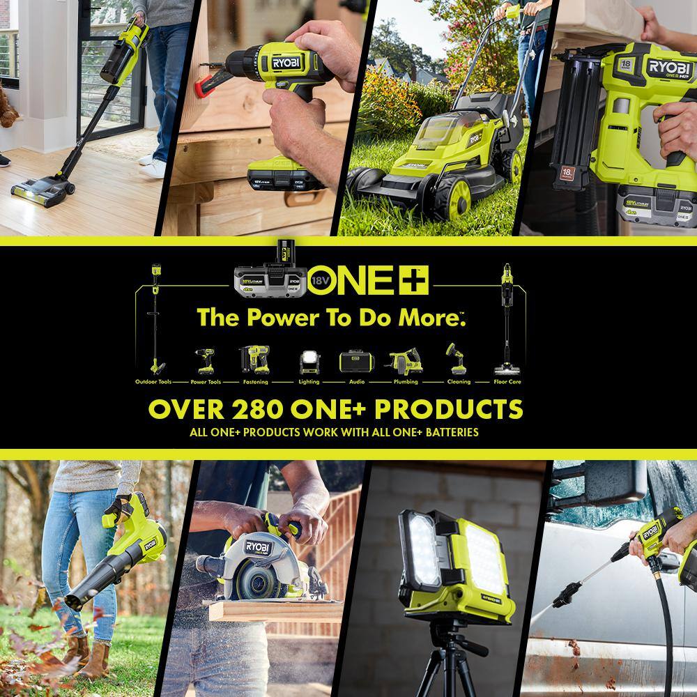 2026 ONE+ 18V 13 in. Cordless Battery Walk Behind Push Lawn Mower with 4.0 Ah Battery and Charger P1180