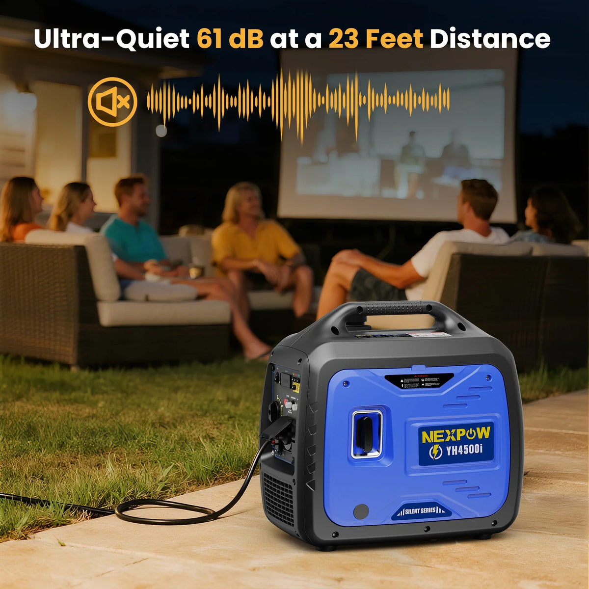 2026 NewNEXPOW 2250W Portable Inverter Generator, Gasoline Power Quiet Lightweight for Backup Home & Camping, Eco-Mode Feature, Parallel Capability, EPA Compliant