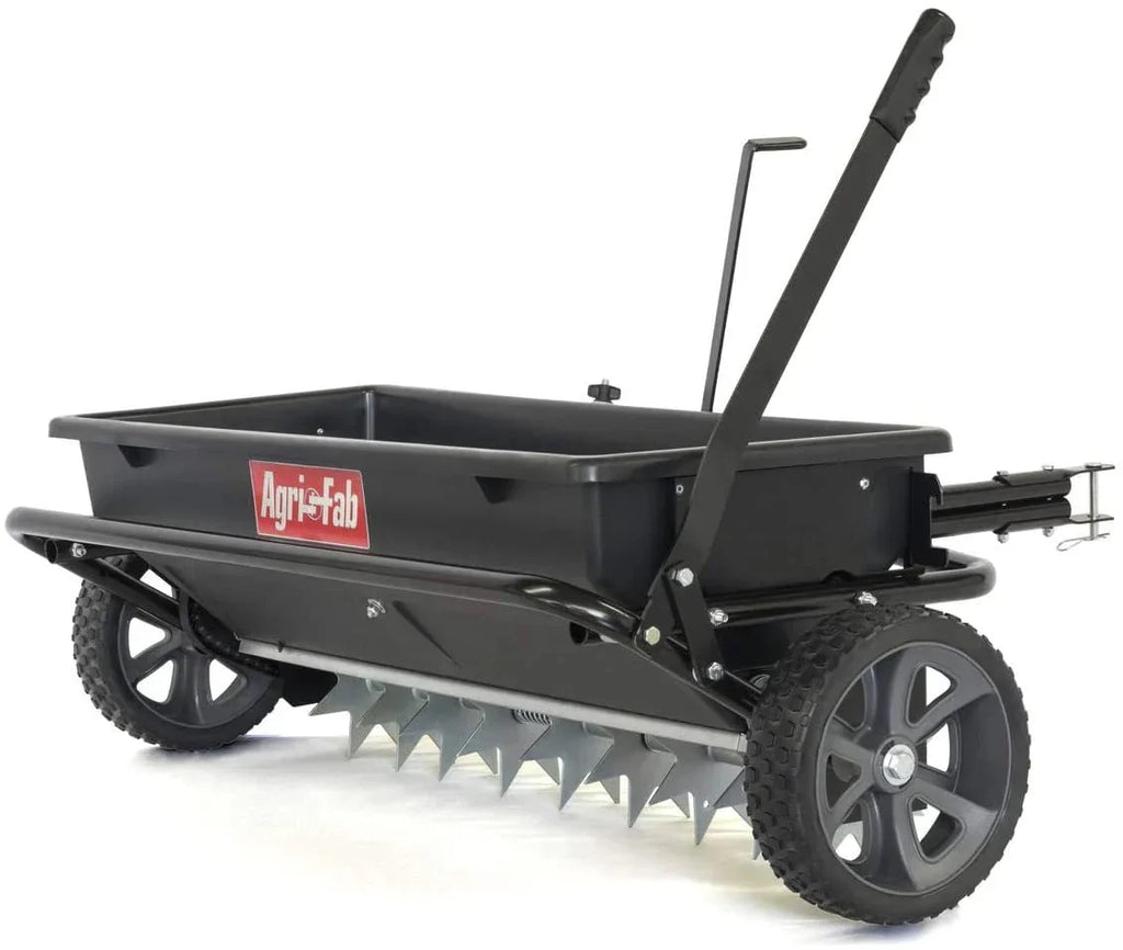2026 New100 lb (approx. 45 kg) trailed lawn and garden spreader/seeder/fertilizer spreader for seeds, fertilizer, salt, road salt; designed to be pulled behind lawn and garden tractors