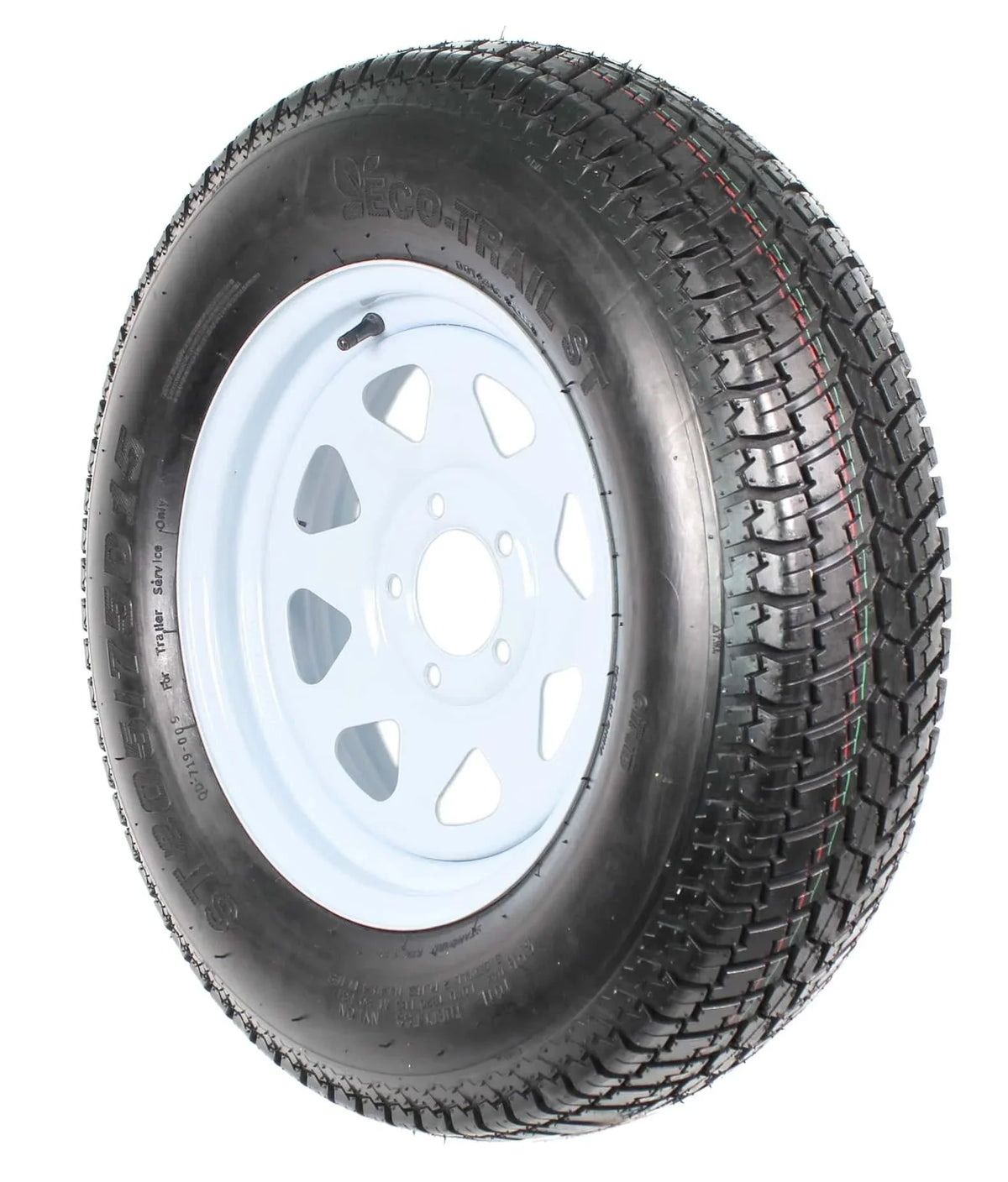 2026 New2-pack trailer tires on rim ST205/75D15 205/75 D 15 inch LRC 5-hole white spokes  1