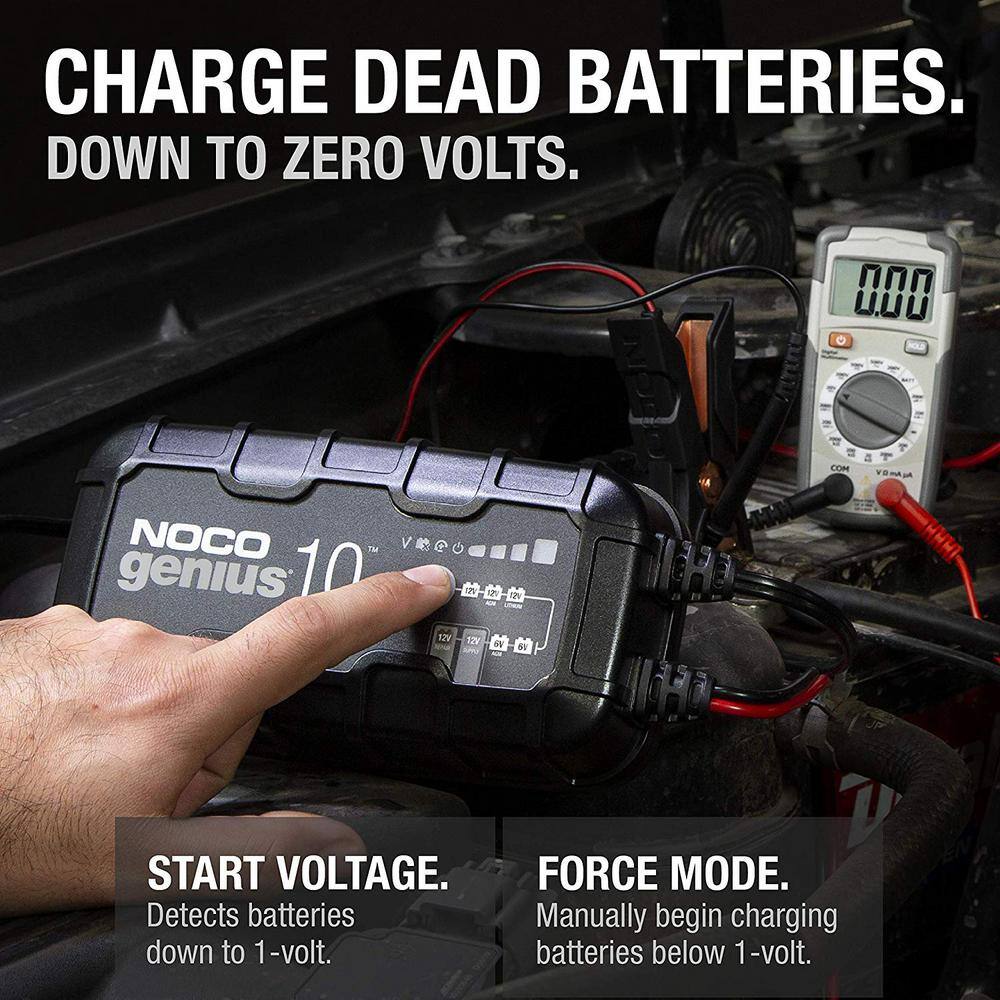 2026 NOCO GENIUS GENIUS10 10-Amp Fully-Automatic Smart Charger 6V 12V Battery Charger Battery Maintainer Genius10