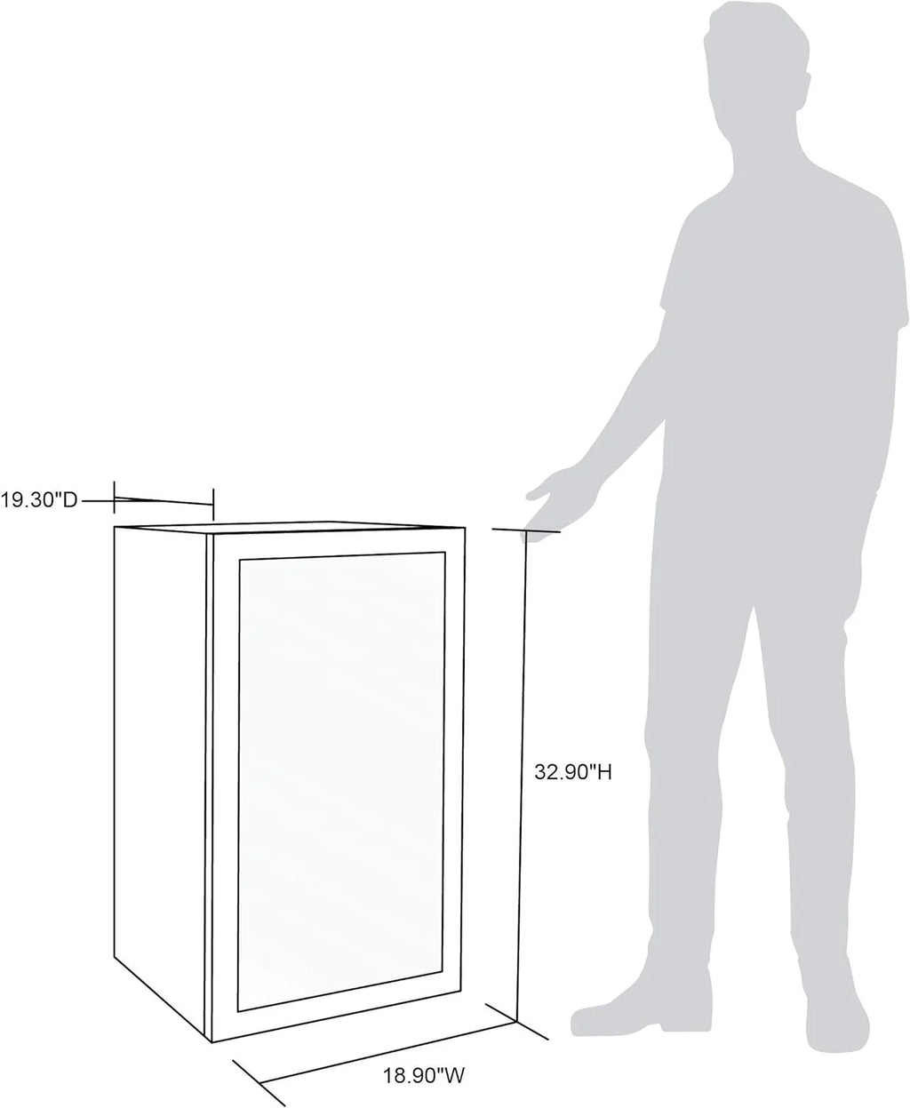 2026 Beverage Refrigerator Cooler | 126 Cans Free Standing with Right Hinge Glass Door | Mini Fridge Beverage Organizer Perfect For Beer, Wine, Soda, And Cooler Drinks