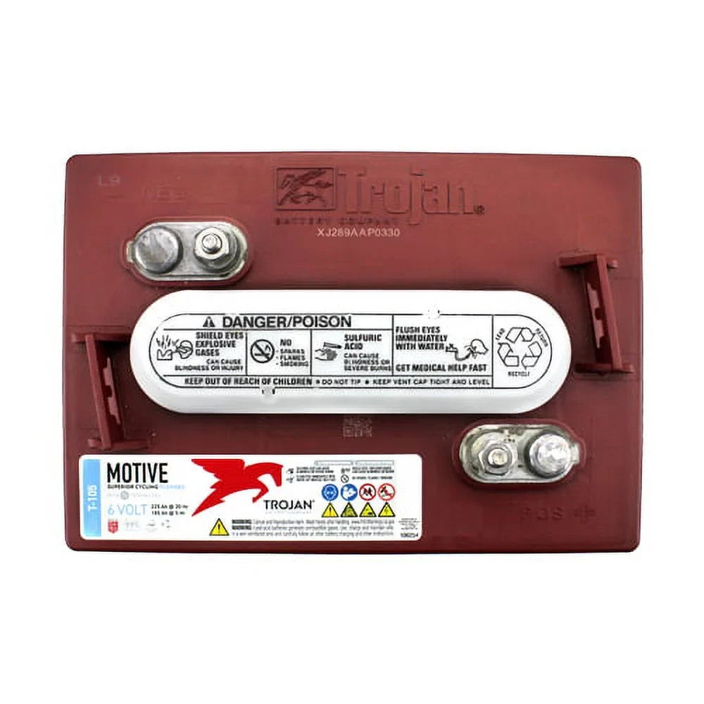 2026 New6-Volt Golf Cart Batteries - Trojan Battery 6V/225Ah T-105 (6-Pack, 36V)