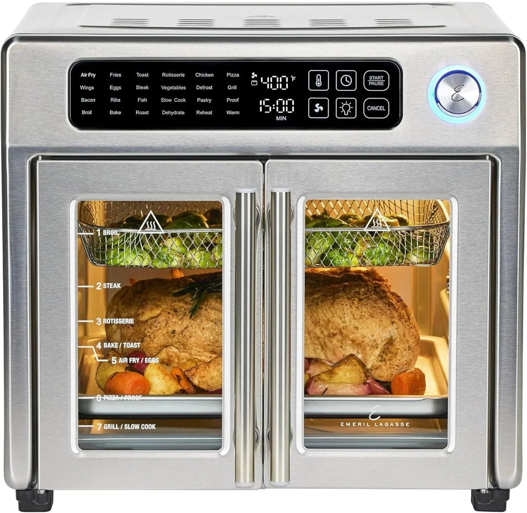 2026 NewEmeril Lagasse Extra Large French Door Air Fryer Toaster Oven Combo, 24 Cooking Functions